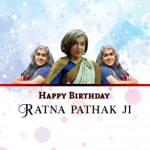 Ratna Pathak Birthday graphic