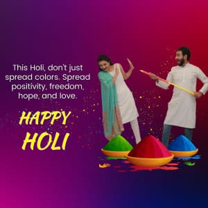 Holi Facebook Poster