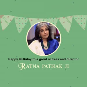 Ratna Pathak Birthday marketing flyer