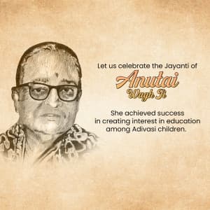 Anutai Wagh Jayanti Facebook Poster