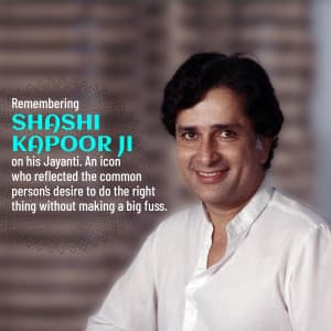 Shashi Kapoor Jayanti Facebook Poster