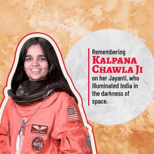 Kalpana Chawla Birth Anniversary poster Maker