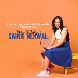 Saina Nehwal Birthday poster Maker