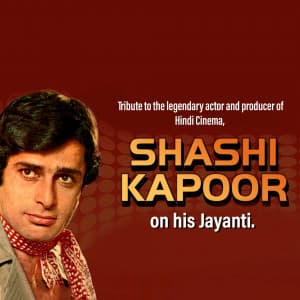 Shashi Kapoor Jayanti poster Maker