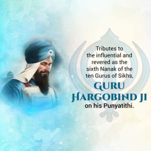 Guru Hargobind Punyatithi marketing flyer