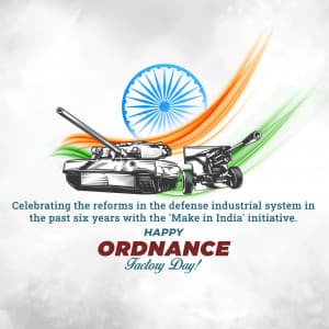 Ordnance Factories' Day graphic