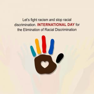 International Day For The Elimination Of Racial Discrimination marketing poster