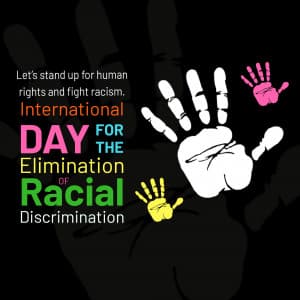 International Day For The Elimination Of Racial Discrimination marketing flyer