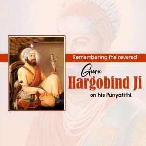 Guru Hargobind Punyatithi creative image