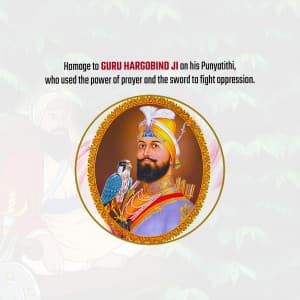 Guru Hargobind Punyatithi Facebook Poster