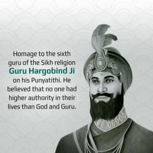 Guru Hargobind Punyatithi poster Maker