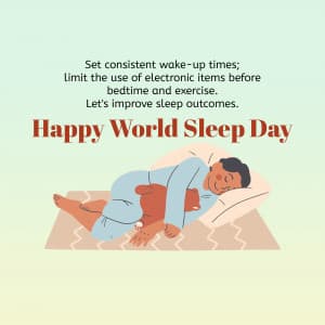 World Sleep Day marketing flyer