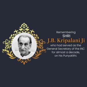 J.B.Kruplani Punyatithi poster Maker