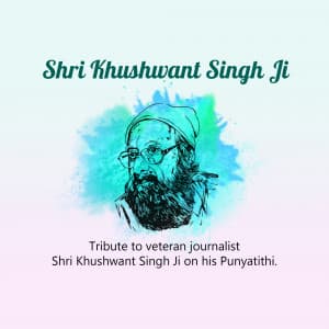 Khushwant Singh Punyatithi graphic
