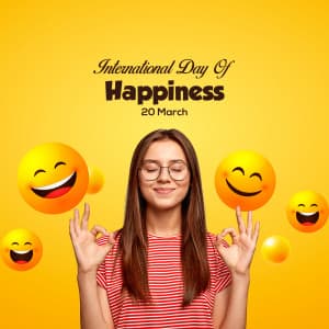 International Day of Happiness greeting image