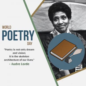 World Poetry Day greeting image