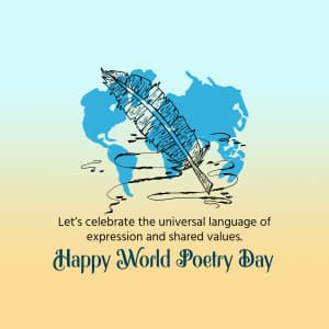 World Poetry Day marketing flyer