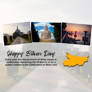 Bihar Foundation Day advertisement banner