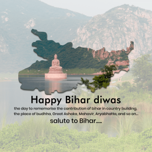 Bihar Foundation Day greeting image