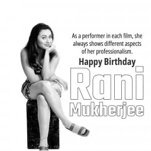 Rani Mukerji Birthday marketing poster