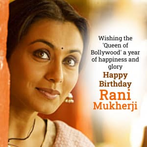 Rani Mukerji Birthday marketing flyer