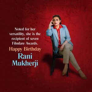 Rani Mukerji Birthday whatsapp status poster