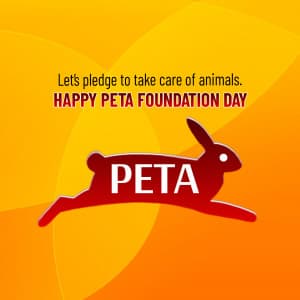 Peta Foundation Day advertisement banner