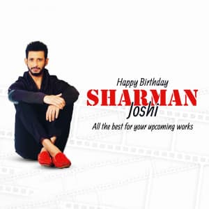 Sharman Joshi Birthday graphic