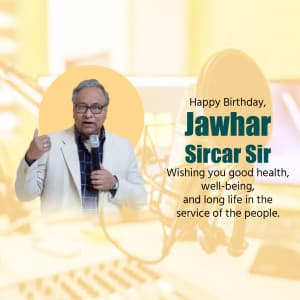 Jawhar Sircar Birthday creative image