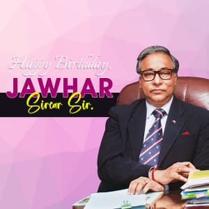 Jawhar Sircar Birthday poster Maker