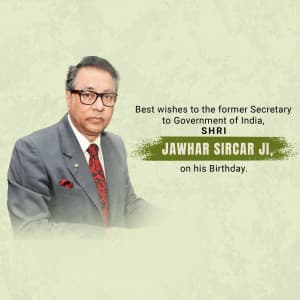 Jawhar Sircar Birthday event advertisement