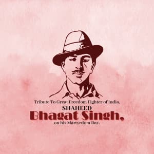 Shahid Bhagat Singh Punyatithi marketing poster