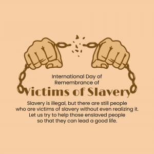 International Day of Remembrance of The Victims of Slavery advertisement banner