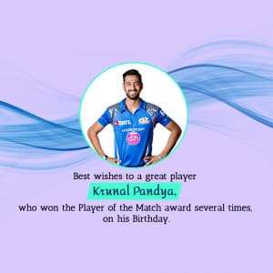 Krunal Pandya Birthday image