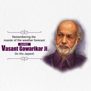 Vasant Gowarikar Jayanti creative image