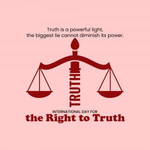 International Day for the Right to the Truth event poster
