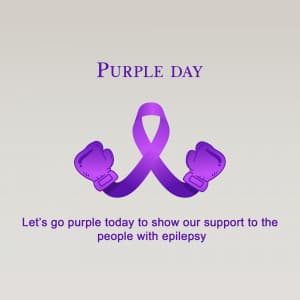 Purple Day greeting image