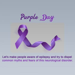 Purple Day marketing poster