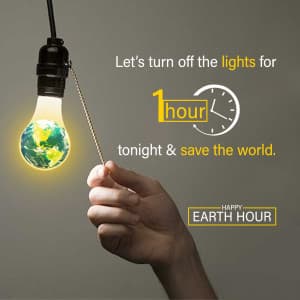 Earth Hour whatsapp status poster