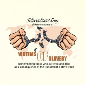 International Day of Remembrance of The Victims of Slavery Facebook Poster