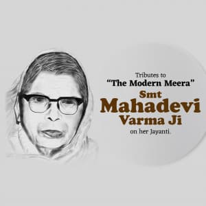 Mahadevi Verma Jayanti graphic