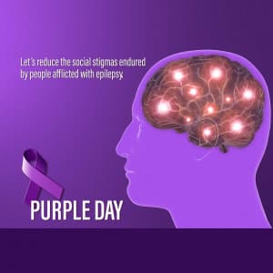 Purple Day whatsapp status poster