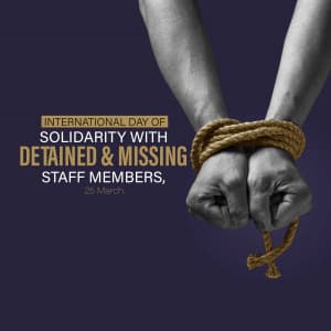 International Day of Solidarity with Detained and Missing Staff Members Instagram Post