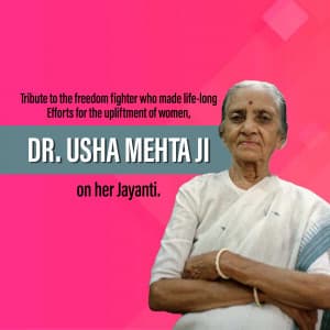 Usha Mehta Jayanti Instagram Post