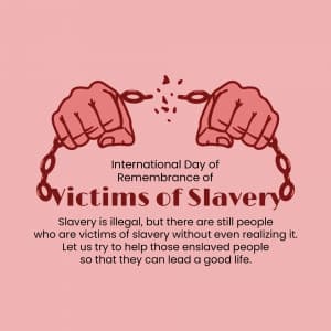 International Day of Remembrance of The Victims of Slavery Instagram Post