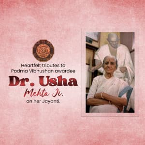 Usha Mehta Jayanti poster Maker