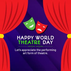 World Theatre Day marketing poster