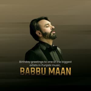 Babbu Maan Birthday advertisement banner