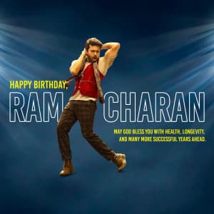 Ramcharan Birthday marketing poster
