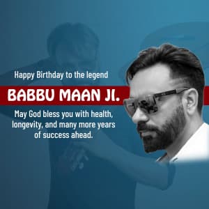 Babbu Maan Birthday ad post